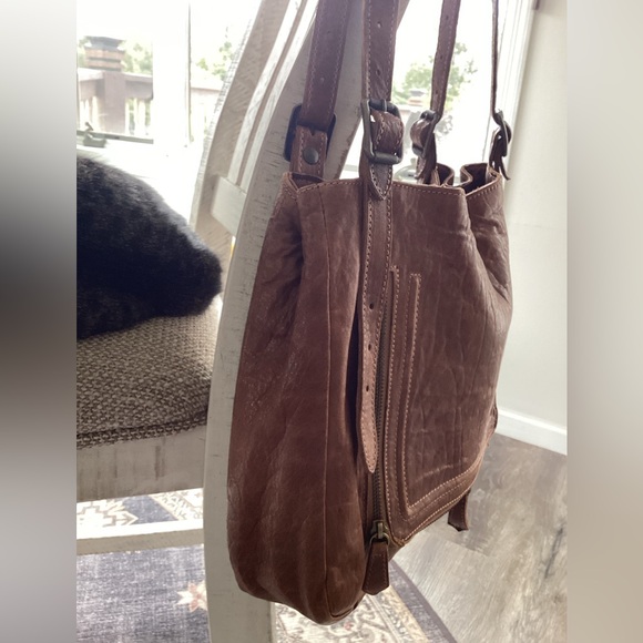 Sundance Brown Leather Tote Shoulder Bag Living Catalog - Picture 3 of 11